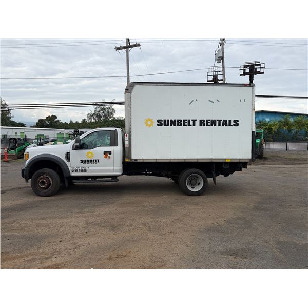 HILO (HI715) 2017 Ford F450 Box Truck, 12 Ft. w/ Lift Gate, Lic. 129HEN, 86105 Miles, Starts & Runs