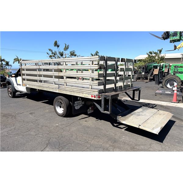 KONA (HI897) 2012 Ford F450 Stakebed Truck, 16 Ft. Bed w/ Lift Gate, Lic. 607TXJ, 145367 Miles