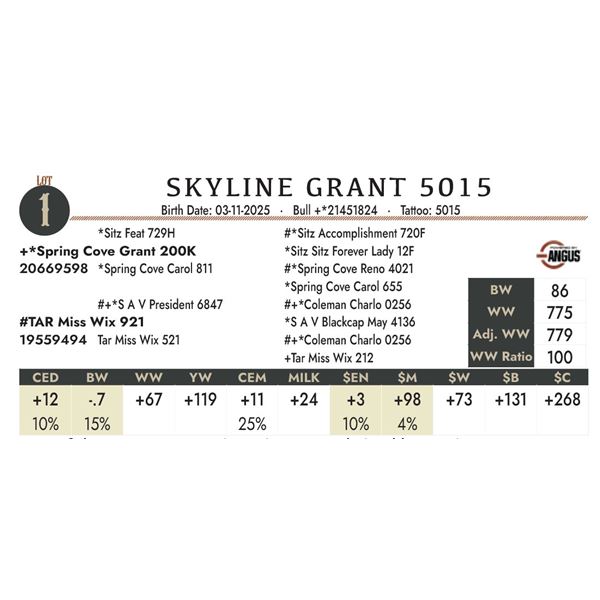 SKYLINE GRANT 5015