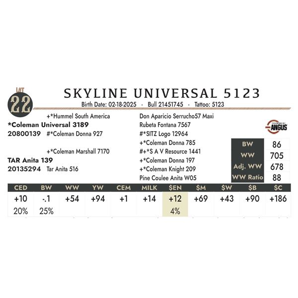 SKYLINE UNIVERSAL 5123