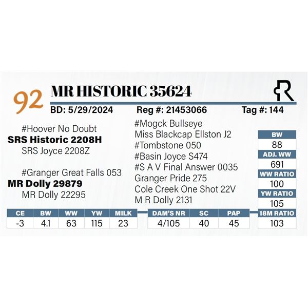 MR Historic 35624