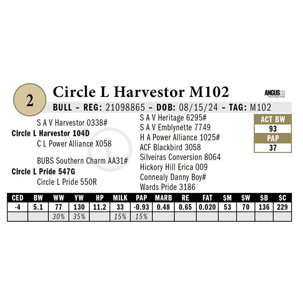 Circle L Harvestor M102