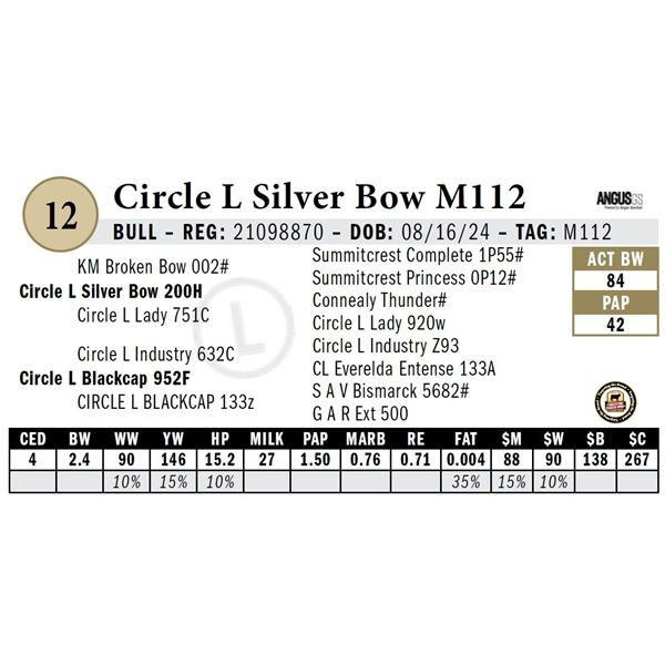 Circle L Silver Bow M112