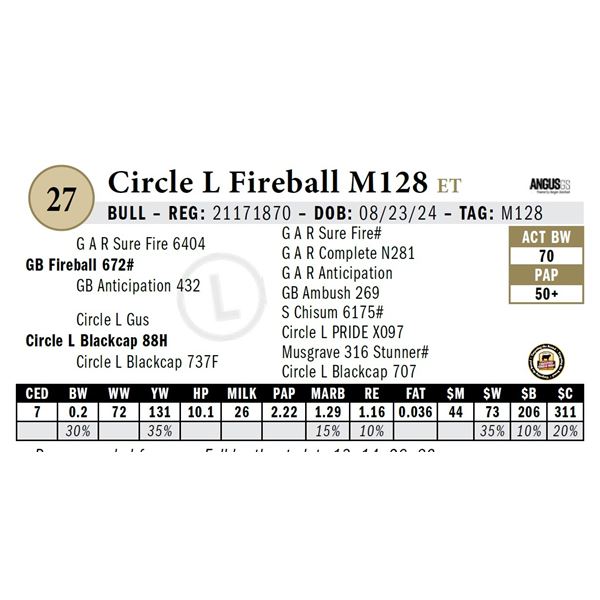Circle L Fireball M128