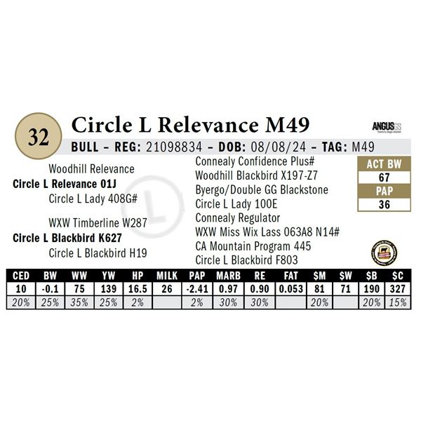 Circle L Relevance M49