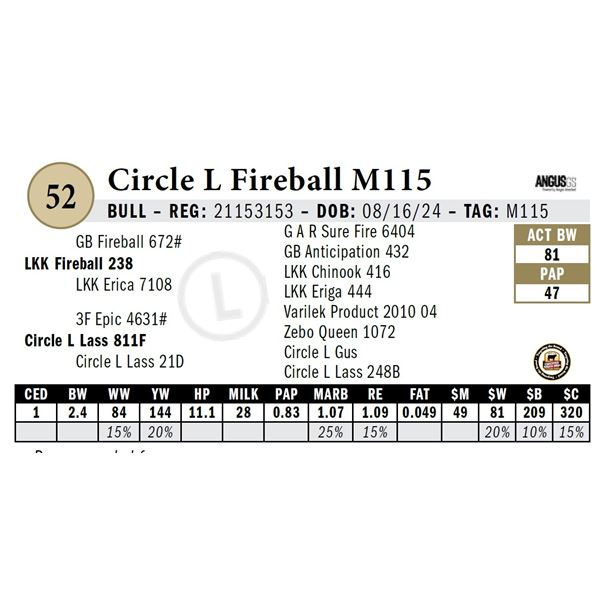 Circle L Fireball M115