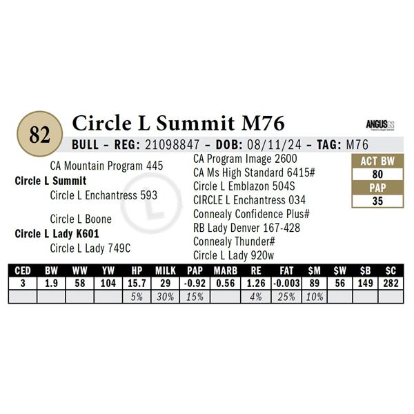 Circle L Summit M76