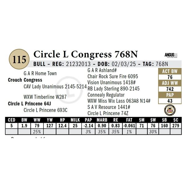 Circle L Congress 768N