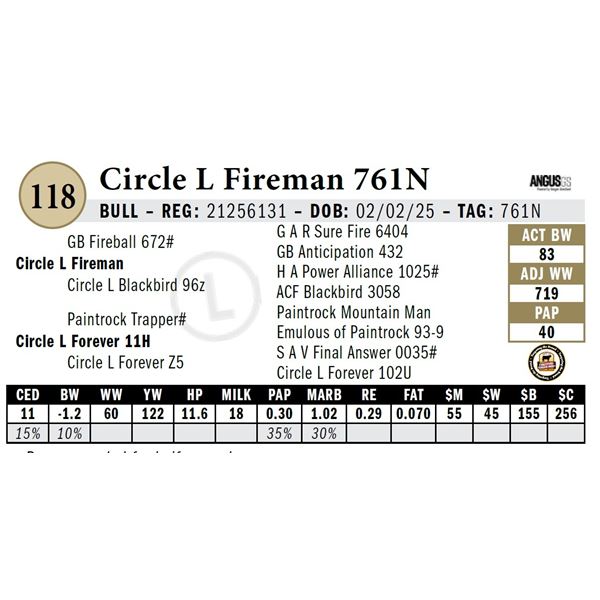 Circle L Fireman 761N