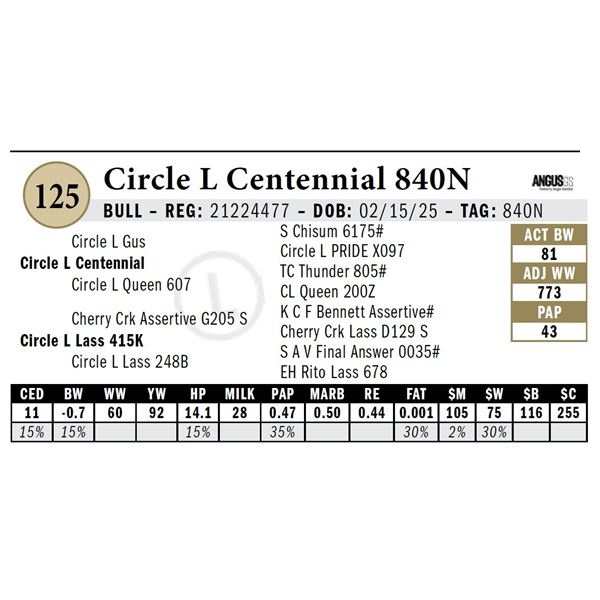 Circle L Centennial 840N