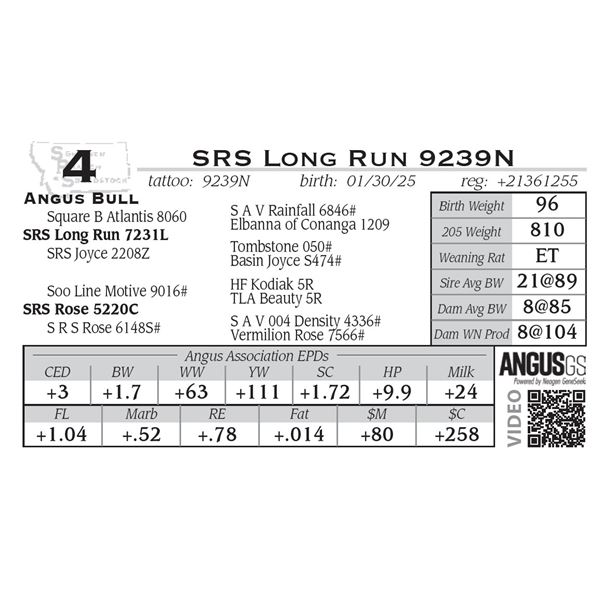 SRS Long Run 9239N