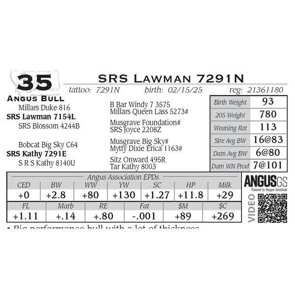SRS Lawman 7291N