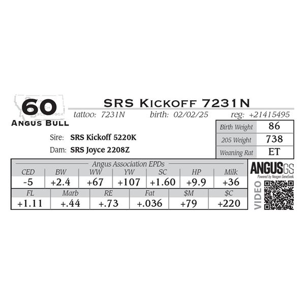 SRS Kickoff 7231N