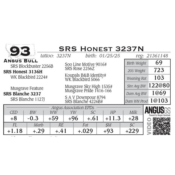 SRS Honest 3237N