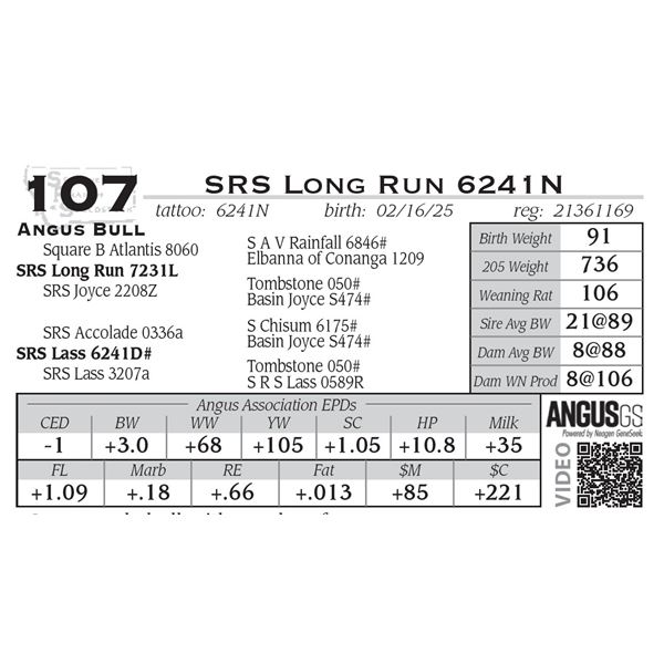 SRS Long Run 6241N