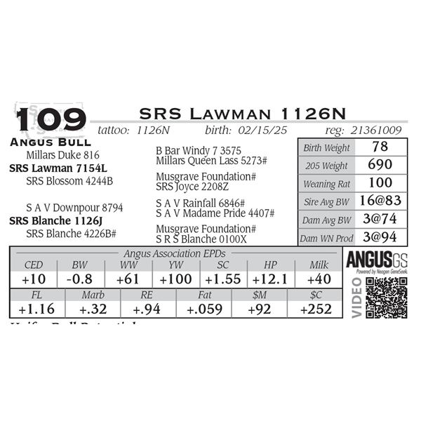 SRS Lawman 1126N