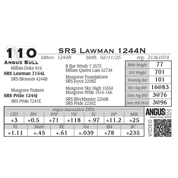 SRS Lawman 1244N