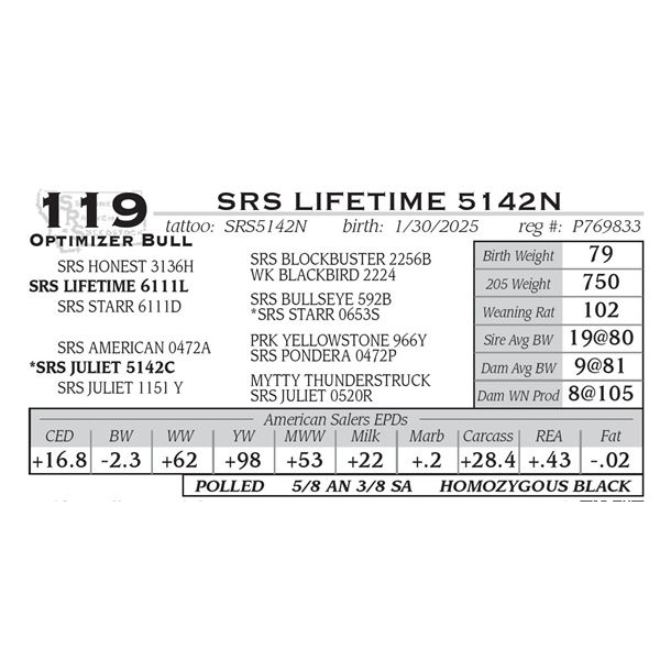 SRS LIFETIME 5142N