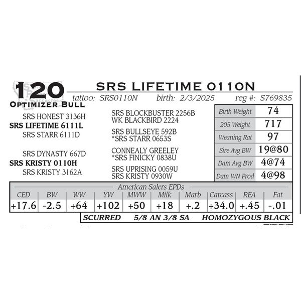 SRS LIFETIME 0110N