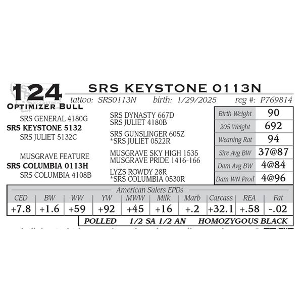 SRS KEYSTONE 0113N