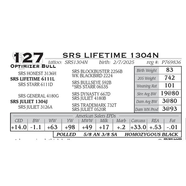 SRS LIFETIME 1304N