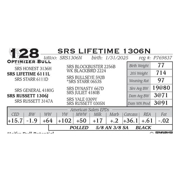 SRS LIFETIME 1306N