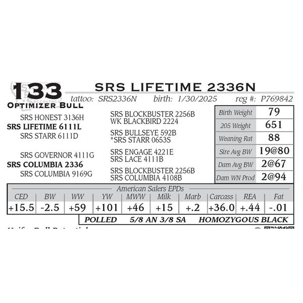 SRS LIFETIME 2336N