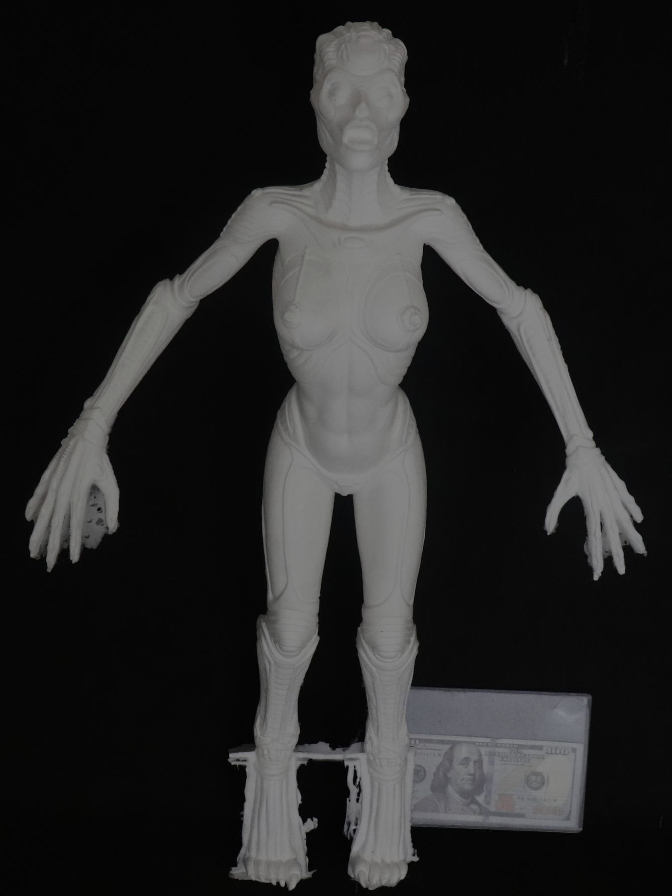 SPECIES 2 SIL ALIEN PUPPET MAQUETTE MASTER LARGE SCALE WHITE