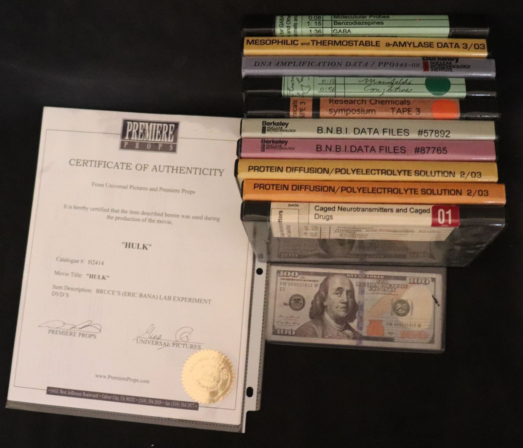 HULK THE BRUCE'S LAB EXPERIMENT DVD LOT OF 10 W/ UNIVERSAL PROVENANCE ...