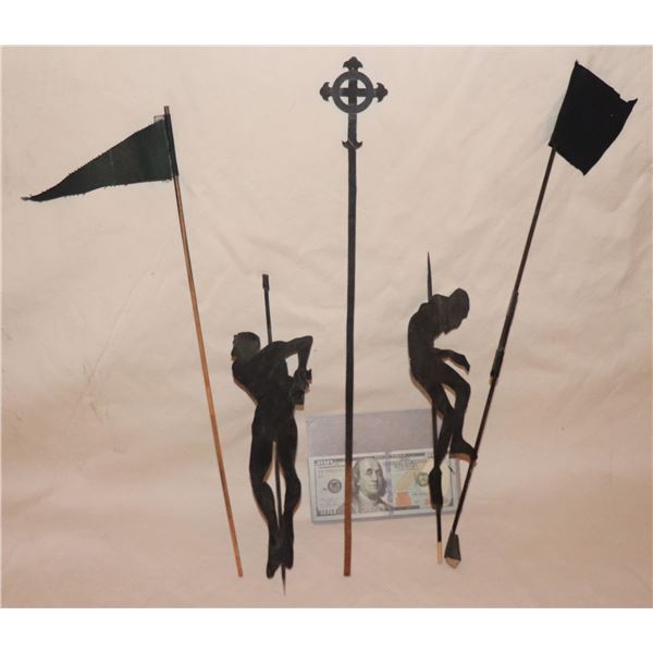DRACULA BRAM STOKER'S CROSS BATTLE FLAGS LARGER SHADOW PUPPETS LOT OF 5