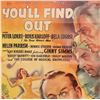 Image 3 : BELA LUGOSI BORIS KARLOFF PETER LORRE YOU'LL FIND OUT POSTER SCARCE