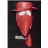 Image 2 : EYEONEYEZ LEATHER RED CROW IN A HAT FULL HEAD MASK PROTOTYPE