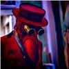Image 6 : EYEONEYEZ LEATHER RED CROW IN A HAT FULL HEAD MASK PROTOTYPE