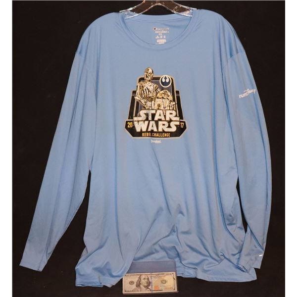STAR WARS REBEL CHALLENGE 2017 PROMO SHIRT SIGNED BY MARK HAMILL & HARRISON FORD