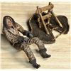 Image 1 : LAINE LISKA MINIATURE PUPPET ON SADDLE OR SLED