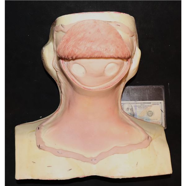 REBEL MOON SILICONE BRAIN SURGERY APPLIANCE COWL MASK ON FORM