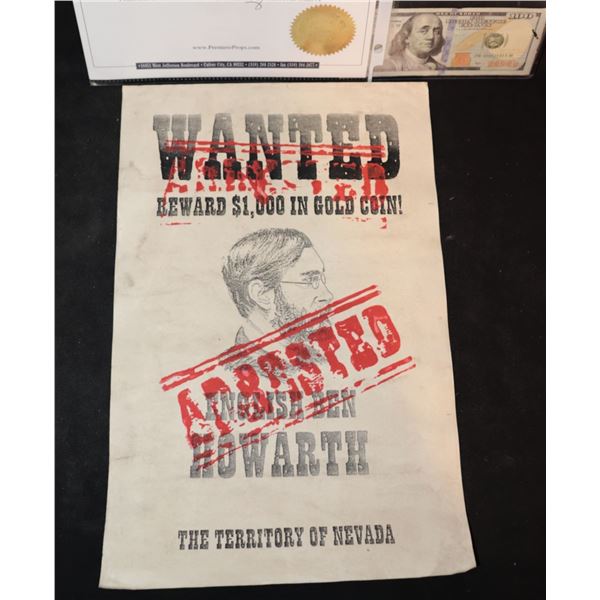 SHANGHAI KNIGHTS ENGLISH BEN HOWARTH WANTED POSTER SCREEN USED W/ PROVENANCE