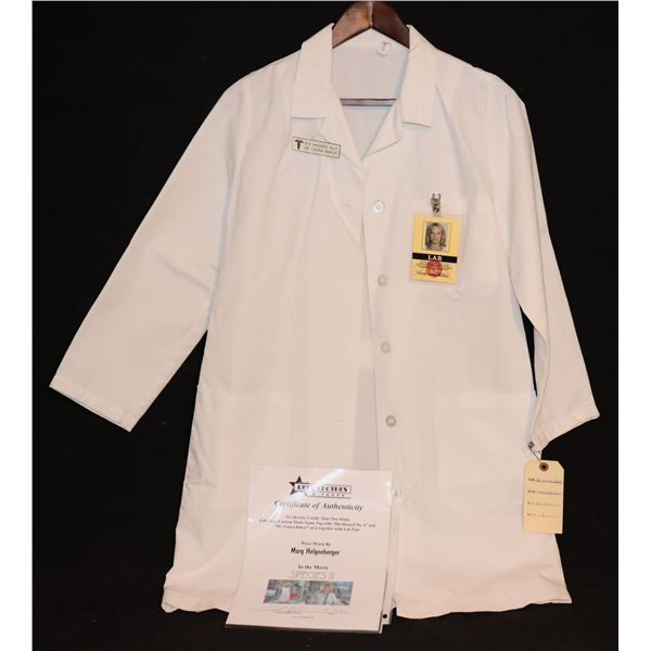 SPECIES II 2 DR LAURA BAKER LAB COAT WITH NAME TAG AND ID MARG HELGENBERGER W/ PROVENANCE