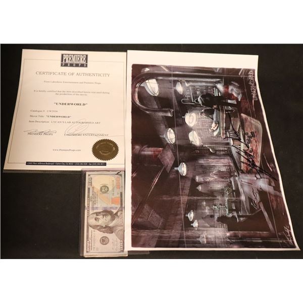 UNDERWORLD LYCAN LAB PRODUCTION ARTWORK SIGNED AUTOGRAPHED W/ PROVENANCE