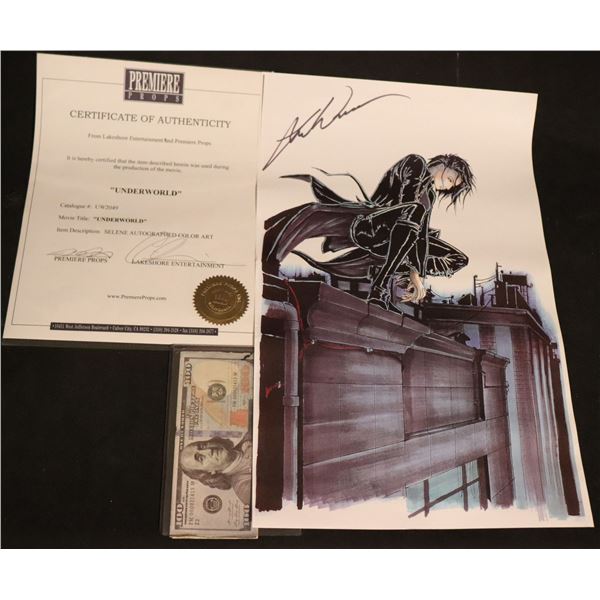 UNDERWORLD SELENA PRODUCTION ARTWORK SIGNED AUTOGRAPHED W/ PROVENANCE