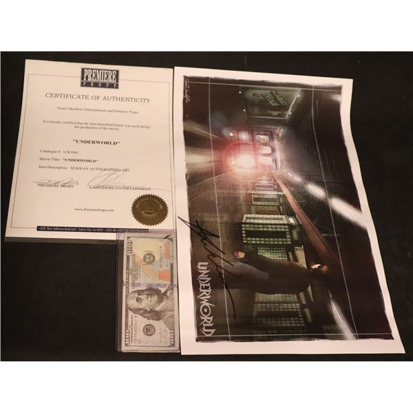UNDERWORLD SUBWAY PRODUCTION ARTWORK SIGNED AUTOGRAPHED W/ PROVENANCE
