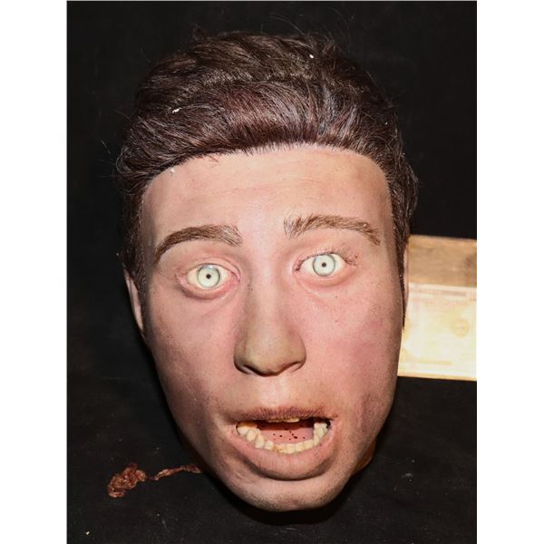 UNKNOWN SEVERED HEAD FOAM RUBBER INDUSTRIAL USE STRENGTH W/ HAND PUNCHED HAIRS