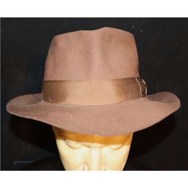RAIDERS OF THE LOST ARK INDIANA JONES FEDORA HAT DORFMAN PACIFIC FIRST REPLICA MADE