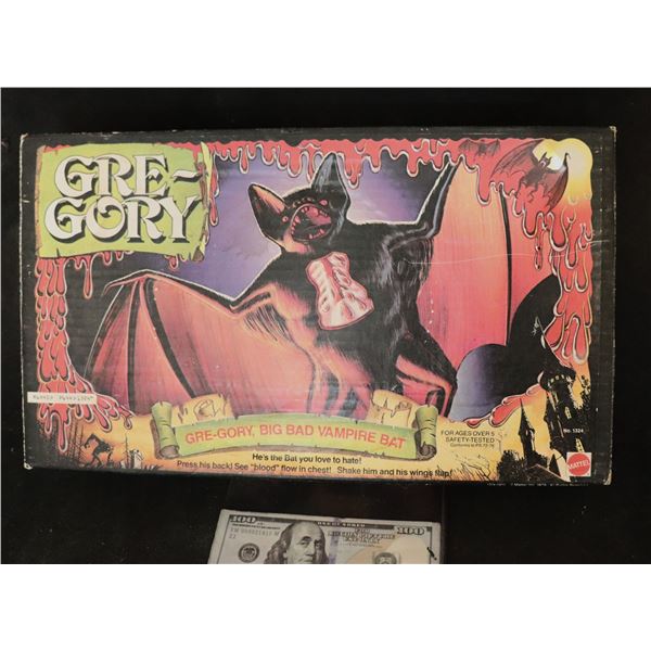 GRE-GORY BIG BAD VAMPIRE BAT IN THE ORIGINAL BOX 1979