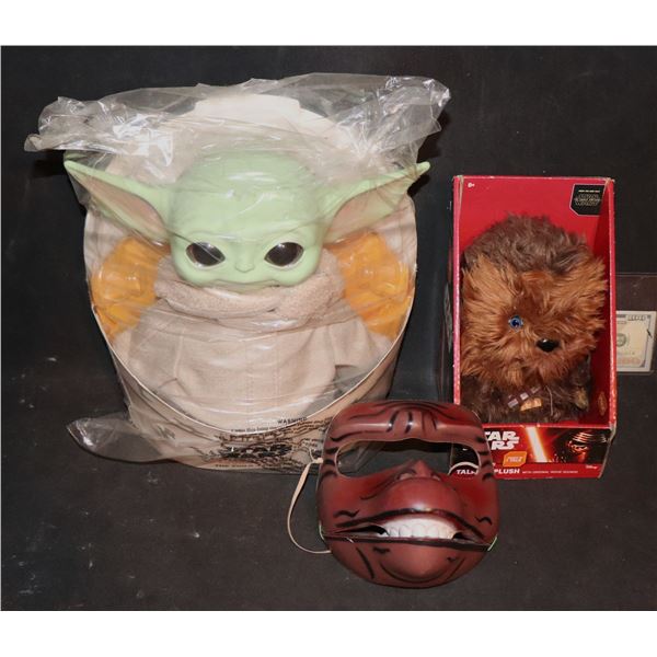 STAR WARS GROGU CHEWBACCA LOT OF PLUSH TOYS