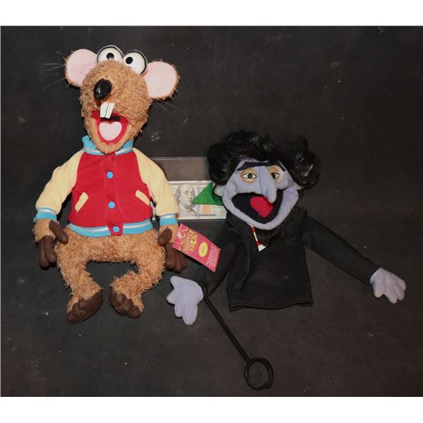 THE MUPPET SHOW RIZZO PLUSH AND SESEME STREET THE COUNT PUPPET PLUSH TOY
