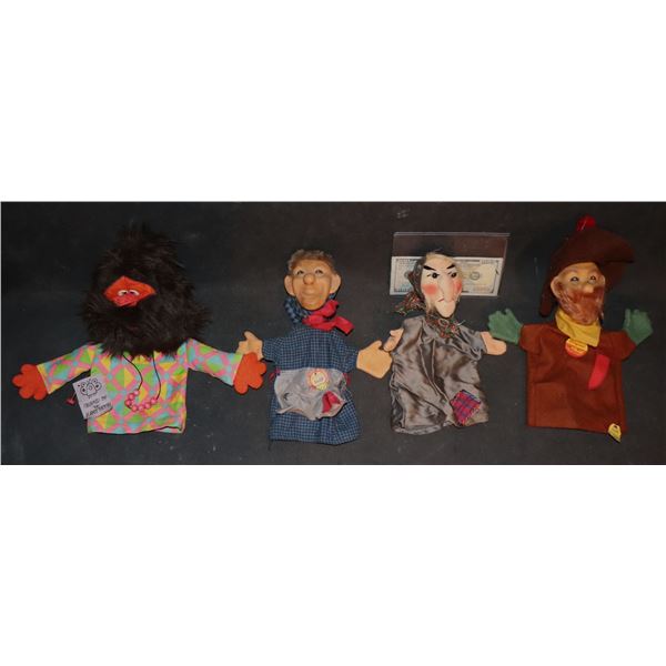 STEIFF VINTAGE HAND PUPPET LOT OF 4 NEVER PLAYED WITH