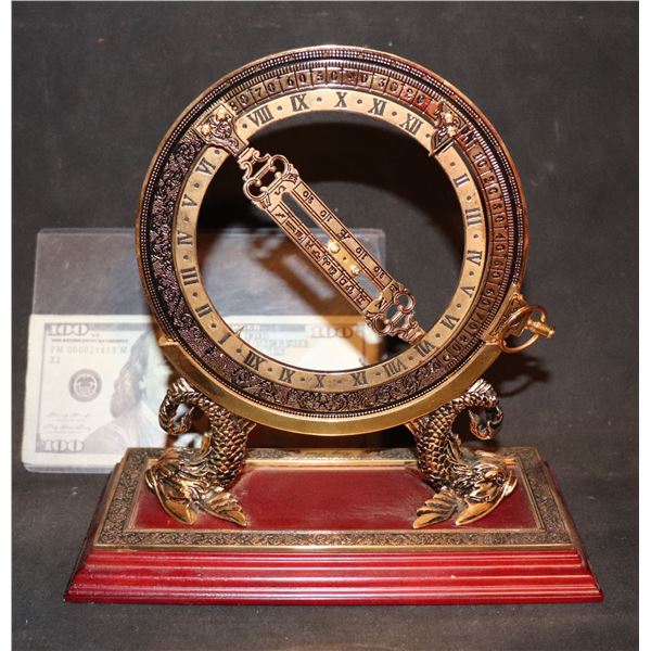 MEDIEVEL MACHINE RING DIAL GOLD PLATED METAL