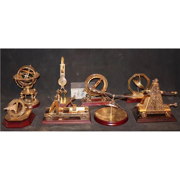 MEDIEVEL MACHINES A COLLECTION OF 8 GOLD PLATED METAL