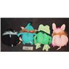Image 2 : SCRUSHKINS 1994 TOYVISION UGLY TROLL FROG PIG & CROW VINTAGE PLUSH TOY PUPPET COLLECTION